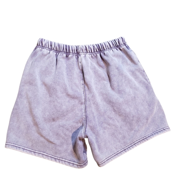 SumWon Purple Mineral Wash Oversized Lounge Shorts Small - Picture 2 of 7